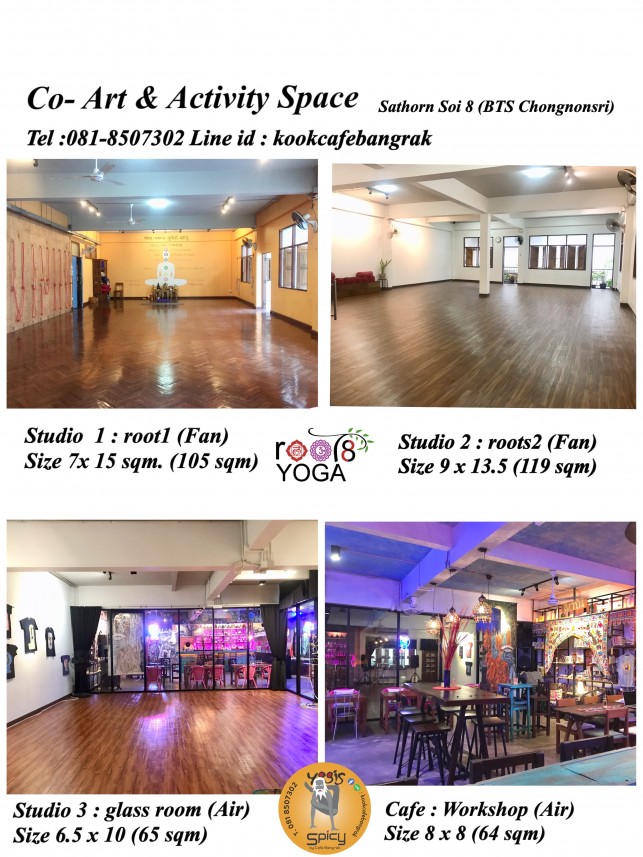 Co-Events space @ Roots8 yoga and Yogis Spicy cafe