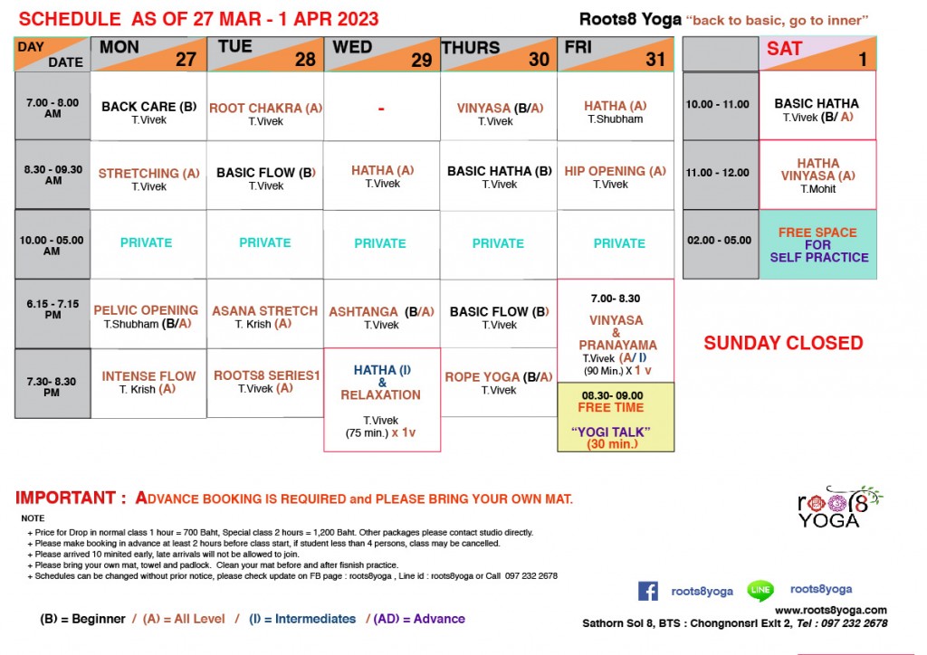 Schedule 27 Mar - 1 Apr -01